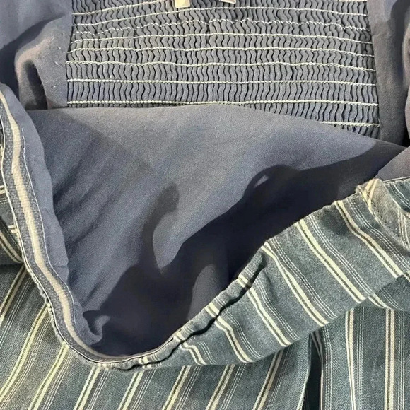 Sugar + Lips jumpsuit size XS spaghetti stripes, smocking EUC - Picture 7 of 12